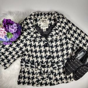 Nick & Mo Houndstooth Belted Jacket